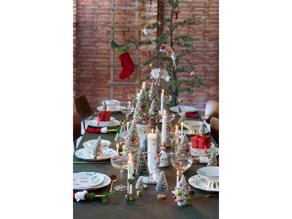 juletræ - grønt med sne og glitter - Billede 4